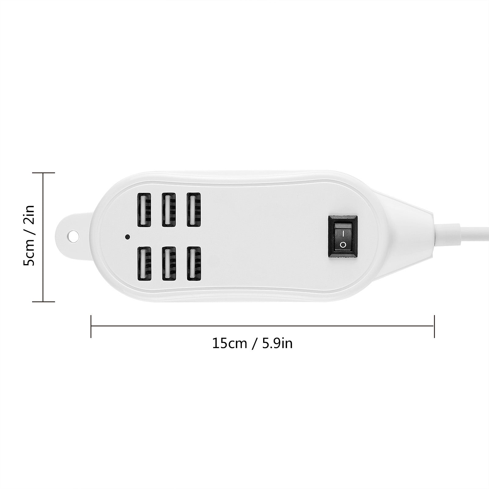 EU Plug 5A 6 USB Ports Desktop Charger HUB Socket - Horizon Bliss