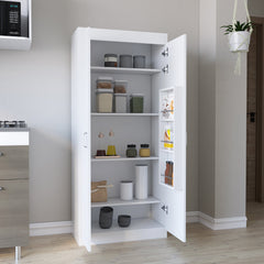 Pantry Cabinet Orlando, Five Shelves, White Finish - Horizon Bliss