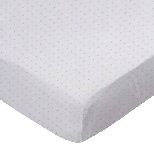 SheetWorld Fitted Bassinet Sheet - 100% Cotton Jersey - Pink Pindot, - Horizon Bliss