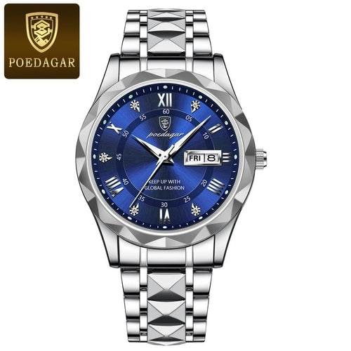 Poedagar Top Luxury Men Quartz Watch For Men Sports Waterproof - Horizon Bliss