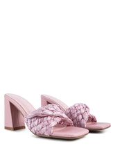 Pout Pro Braided Raffia Block Sandals