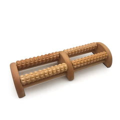 Wooden Foot Massager with Dual Rollers