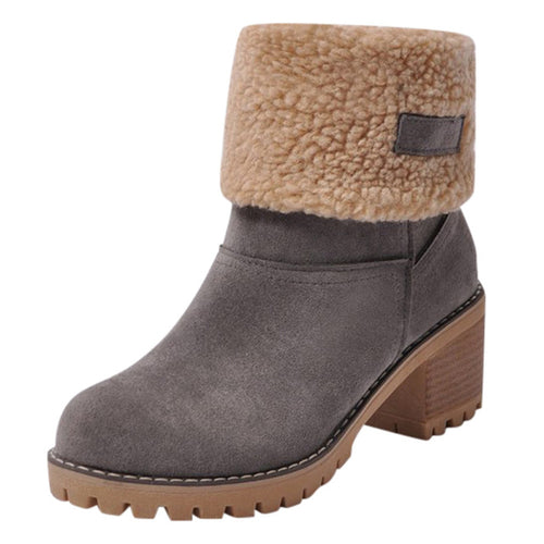 Plus Size Martin Snow Boots Short Bootie Footwear - Horizon Bliss