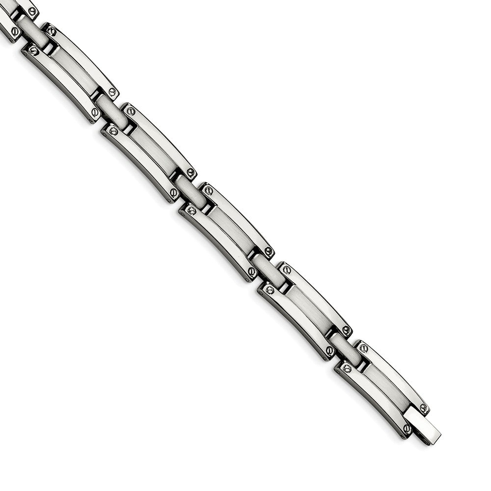 Chisel SRB117-8.5 8.5 in. Stainless Steel Brushed & Polished Bracelet - Horizon Bliss