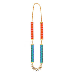 Rio Necklace - Pink and Turquoise - Horizon Bliss