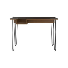 Desk Rolo140, One Shelf, Four Legs, Mahogany Finish - Horizon Bliss