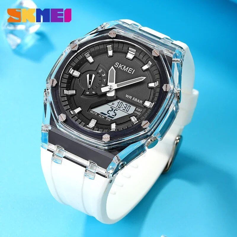 SKMEI Waterproof Men Watch Countdown Stopwatch Led Light Electronic - Horizon Bliss