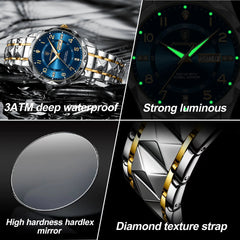 POEDAGAR Luxury Men Quartz Watch Waterproof Date Week Luminous - Horizon Bliss