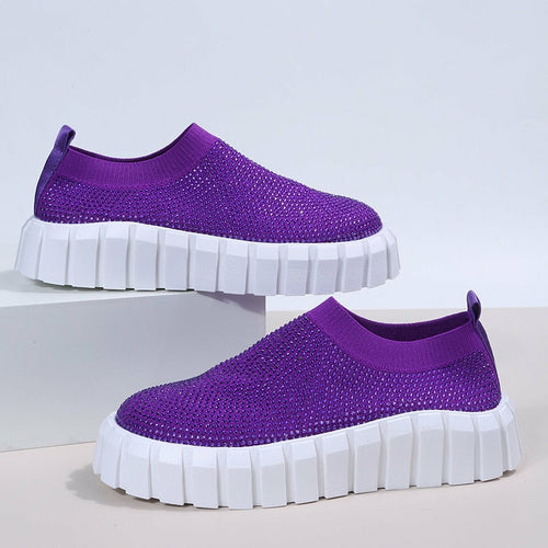 2022 Bling Bling Female Mesh Platform Vulcanized Shoes - Horizon Bliss