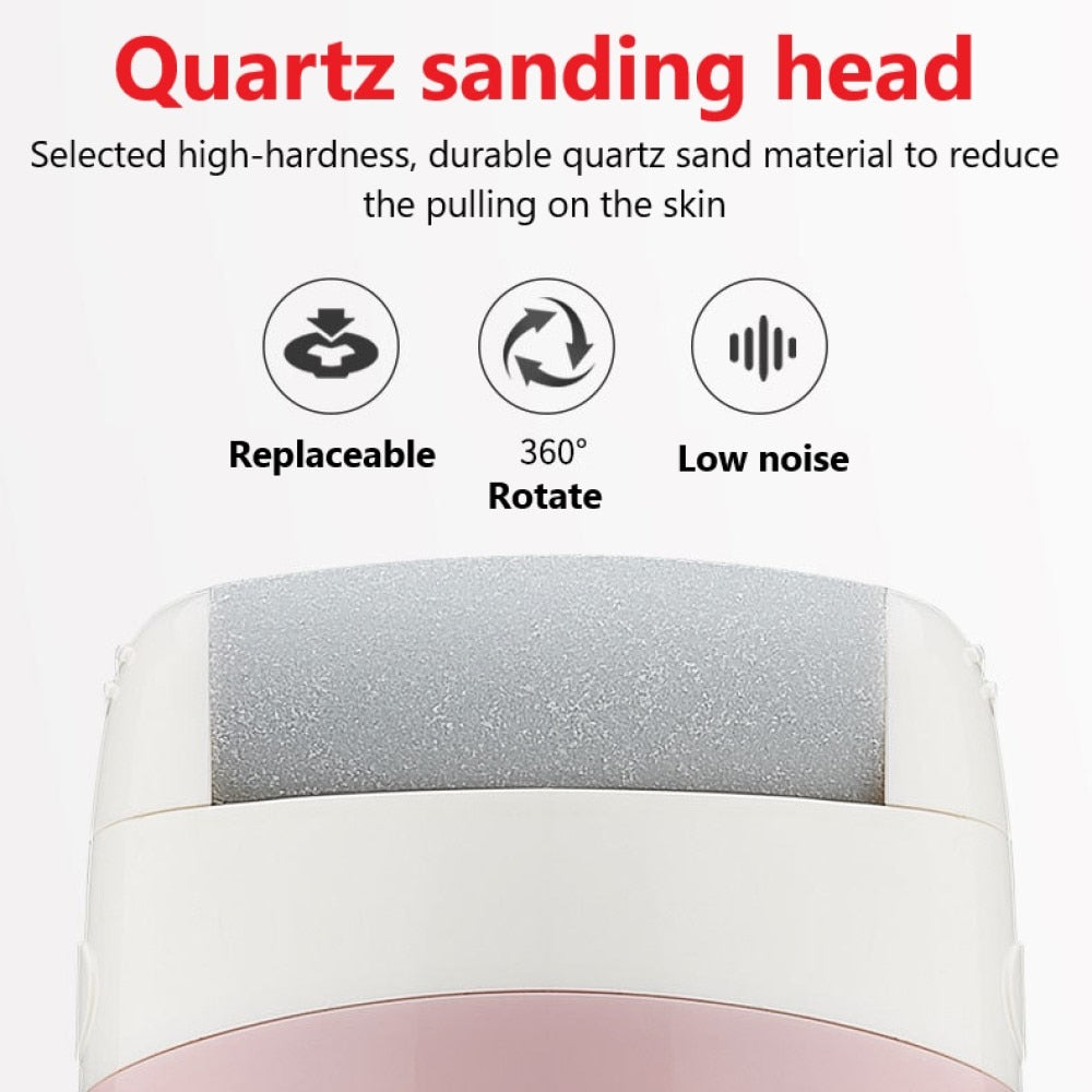 Electric Pedicure Hard Skin Remover Foot Care Rechargeable Callus - Horizon Bliss