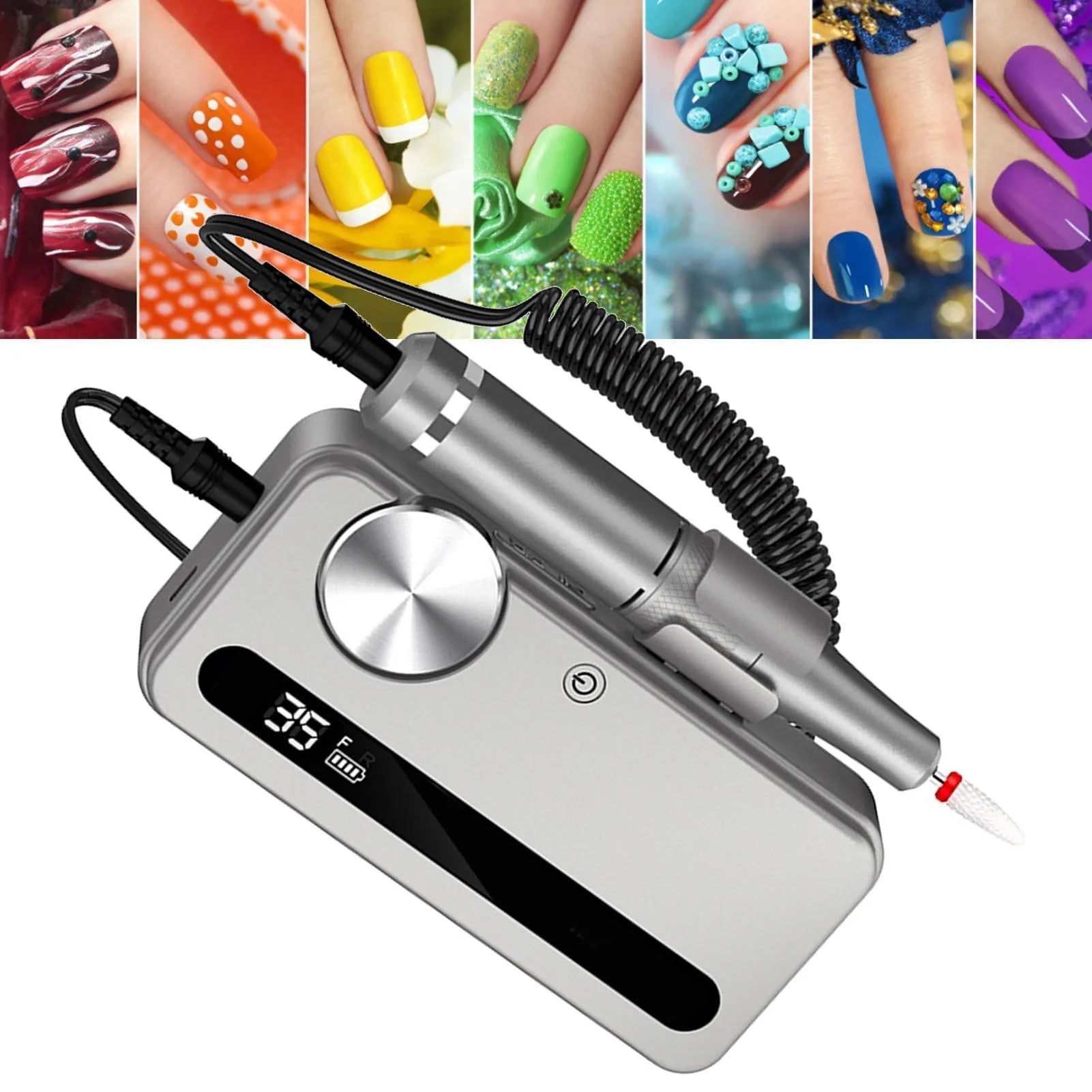 2 In 1 Electric Nail Drill Portable Rechargeable Professional Wireless - Horizon Bliss