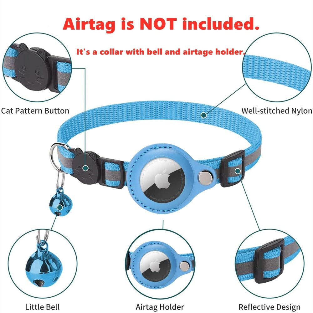 Reflective Airtag Case Collar for Cats and Dogs - Horizon Bliss