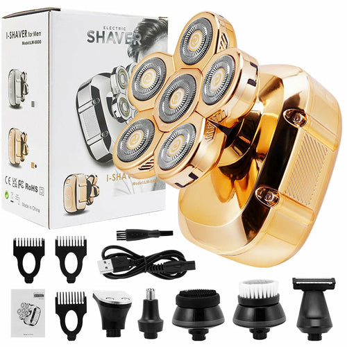 6 in 1 Multifunction Electric Shaver Wet Dry Use Trimmer - Horizon Bliss