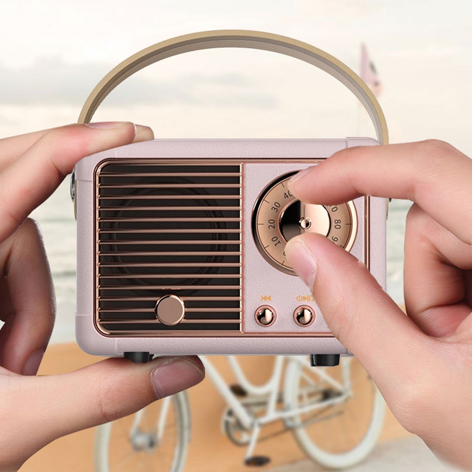 Bluetooth Compact Retro Speakers with Radio - Horizon Bliss