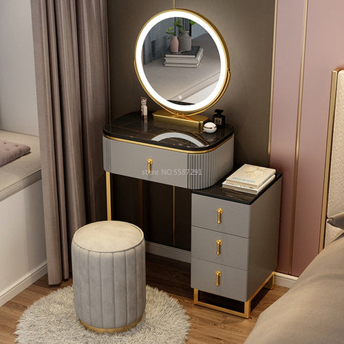 A Set Makeup Dressing Table with Mirror Slate Furniture Girl Bedroom