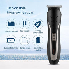 3 In 1 Professional Hair Trimmer Men's Hair Clipper Rechargeable Nose - Horizon Bliss