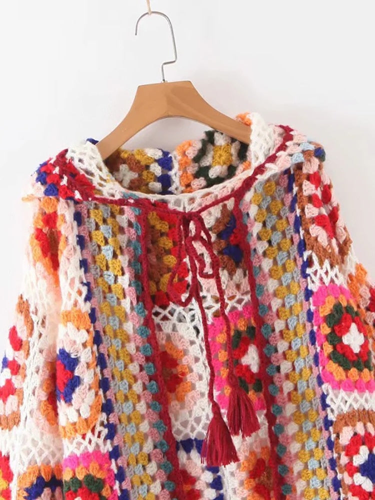 Bohemian Crochet Cardigan Vintage Jacket Coat - Horizon Bliss