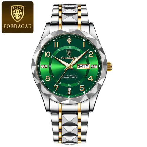 POEDAGAR Luxury Men Quartz Watch Waterproof Date Week Luminous - Horizon Bliss