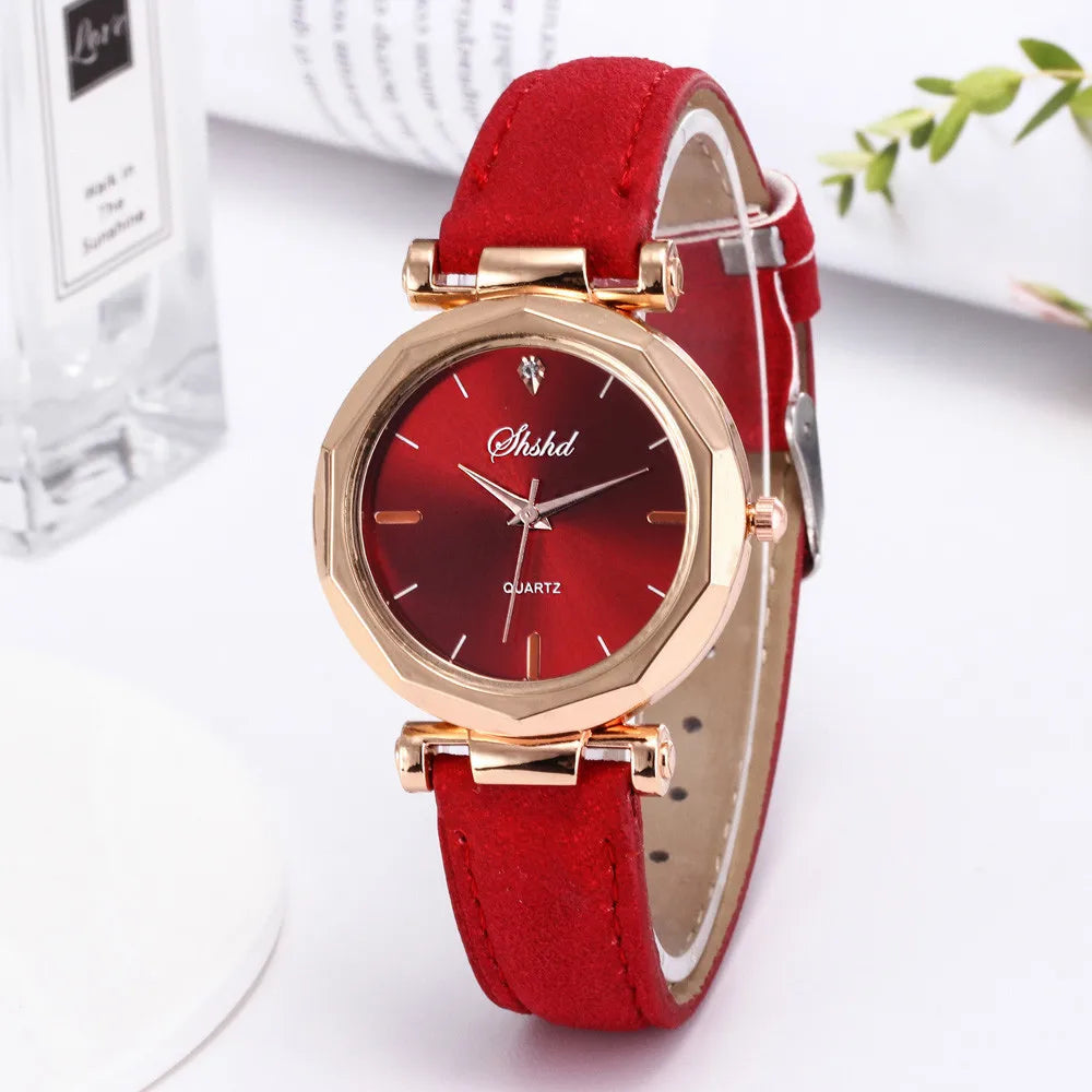 Women Fashion Casual Leather Belt Watches - Horizon Bliss