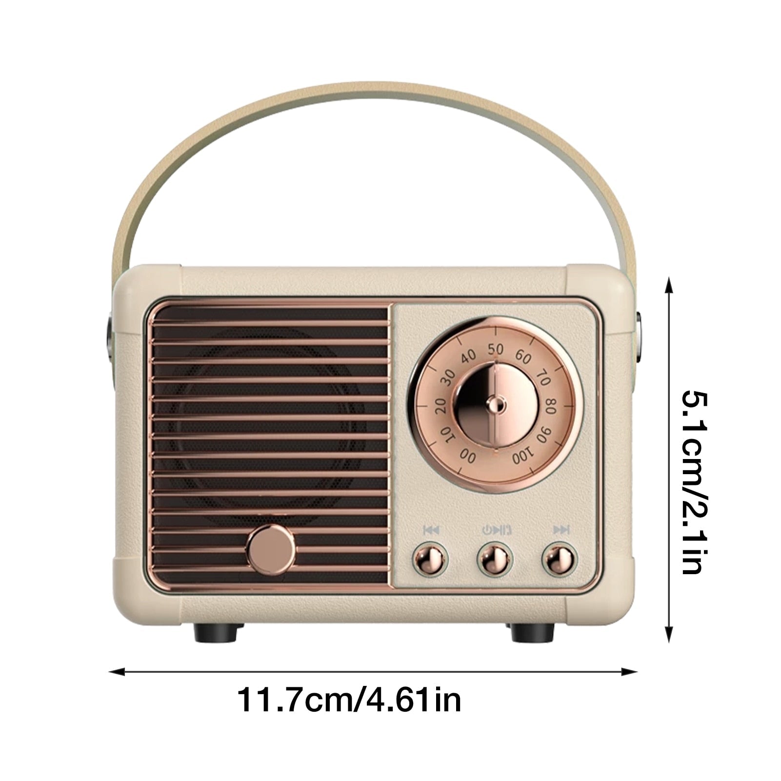 Bluetooth Compact Retro Speakers with Radio - Horizon Bliss