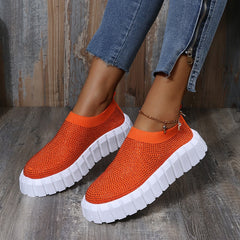 2022 Bling Bling Female Mesh Platform Vulcanized Shoes - Horizon Bliss