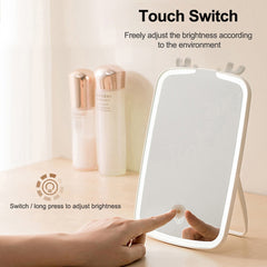 LED Makeup Mirror Touch Screen Vanity Mirrors USB Charging Cosmetic - Horizon Bliss