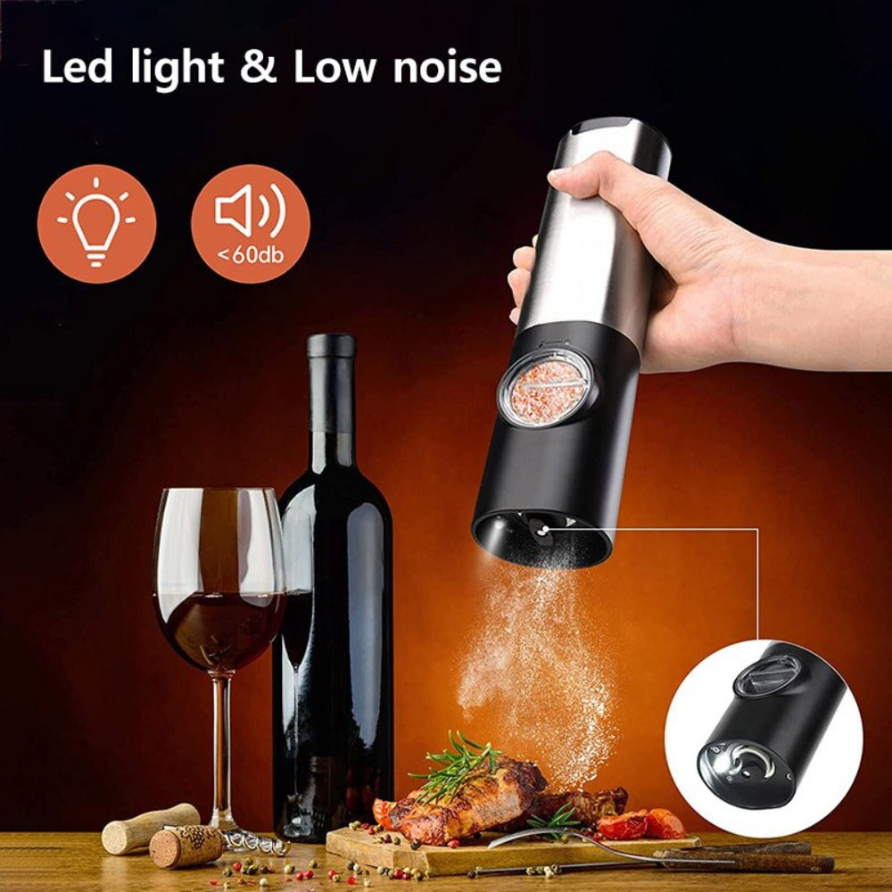 Electric Salt Grinder 2 Bottles Set - Horizon Bliss