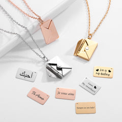 Love Letter Envelope Pendant Necklace