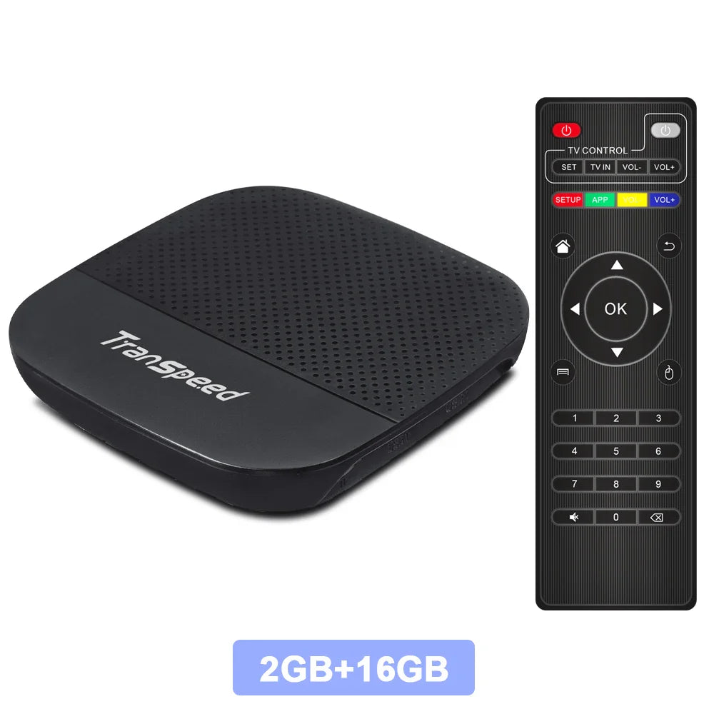 Transpeed Smart TV Box Android 10 Allwinner H313 Quad Core Cortex A53 Support 4K Video 3D 2.4G WiFi BT 100M Ethernet Set Top Box - Horizon Bliss