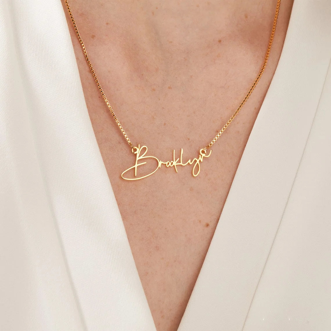 Personalized Gold Name Necklace - Sexikinis Swim - Horizon Bliss