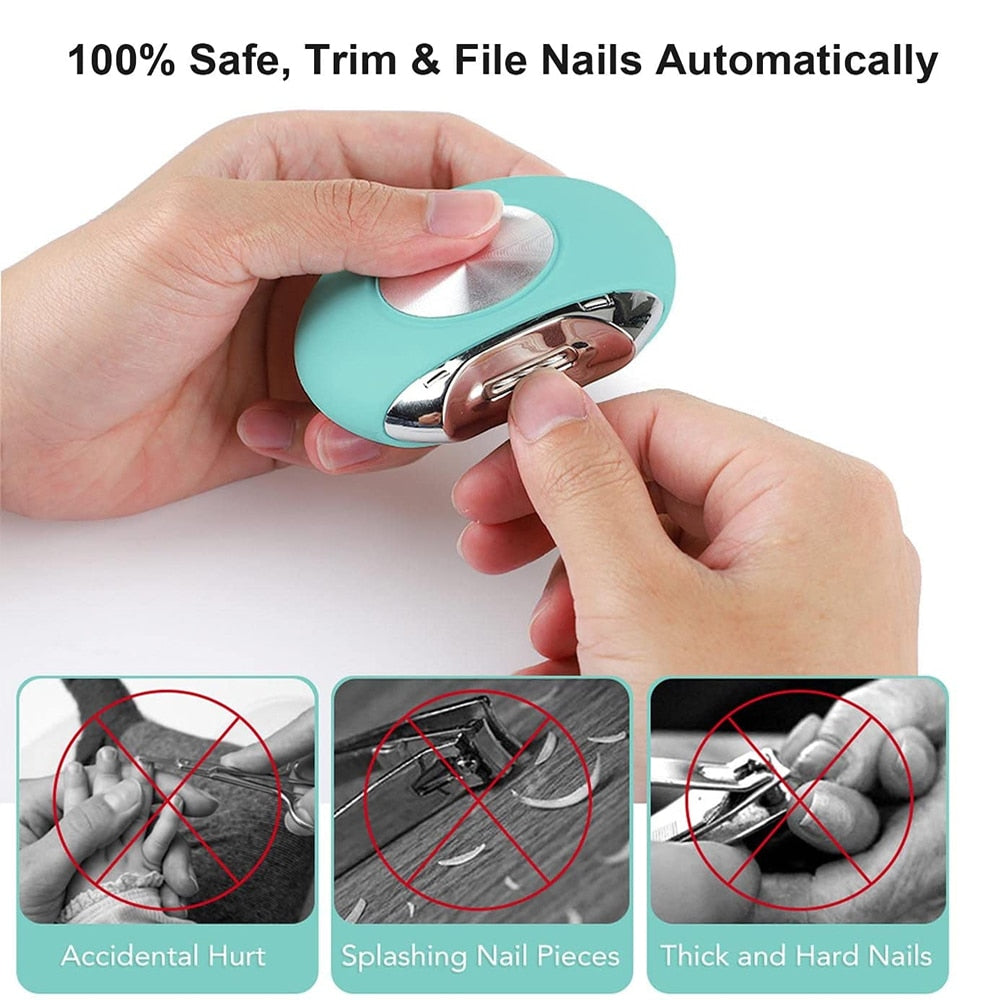 Electric Nail Clipper Nail Trimmer Nail Files Safe Automatic Nail - Horizon Bliss