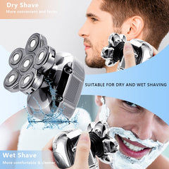 6 in 1 Multifunction Electric Shaver Wet Dry Use Trimmer - Horizon Bliss