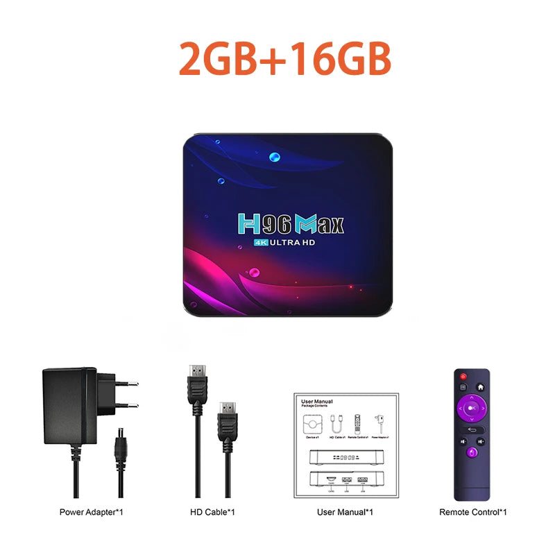 Transpeed Smart TV Box Android 10 Allwinner H313 Quad Core Cortex A53 Support 4K Video 3D 2.4G WiFi BT 100M Ethernet Set Top Box - Horizon Bliss