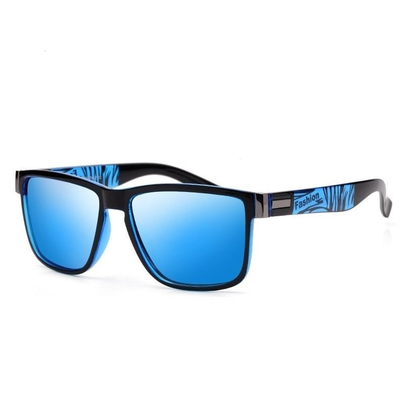 Men's Polarized Square 'Die Hard' Plastic Sunglasses - Horizon Bliss