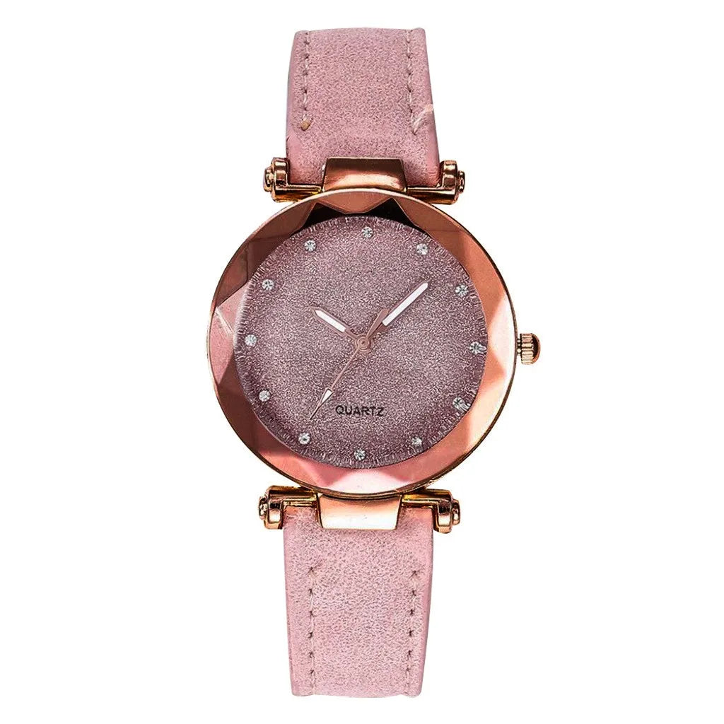 Women Fashion Casual Leather Belt Watches - Horizon Bliss