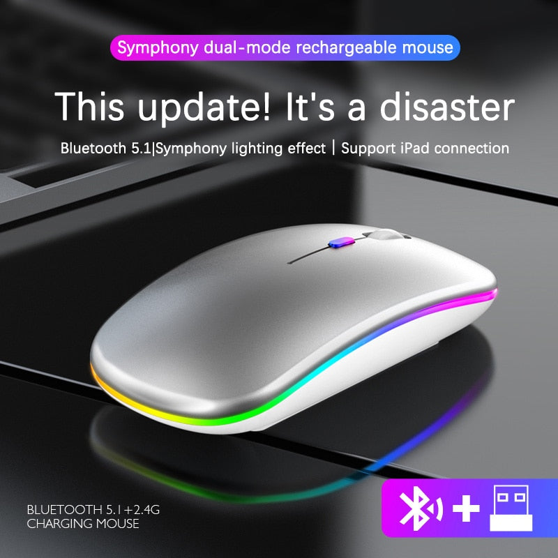 RGB Wireless Bluetooth Mouse - Horizon Bliss