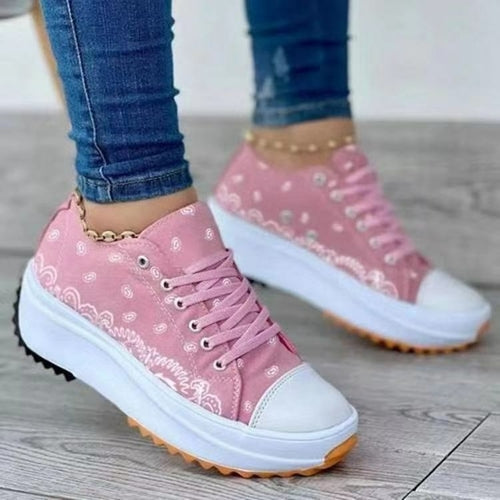 2022 Pattern Canvas Women Sneakers Casual Sport Shoes - Horizon Bliss