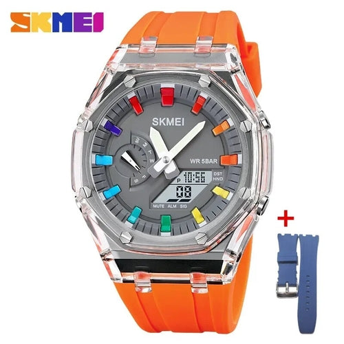 SKMEI Waterproof Men Watch Countdown Stopwatch Led Light Electronic - Horizon Bliss