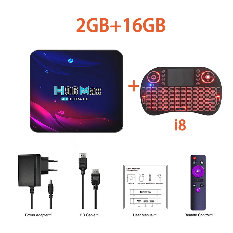 Transpeed Smart TV Box Android 10 Allwinner H313 Quad Core Cortex A53 Support 4K Video 3D 2.4G WiFi BT 100M Ethernet Set Top Box - Horizon Bliss