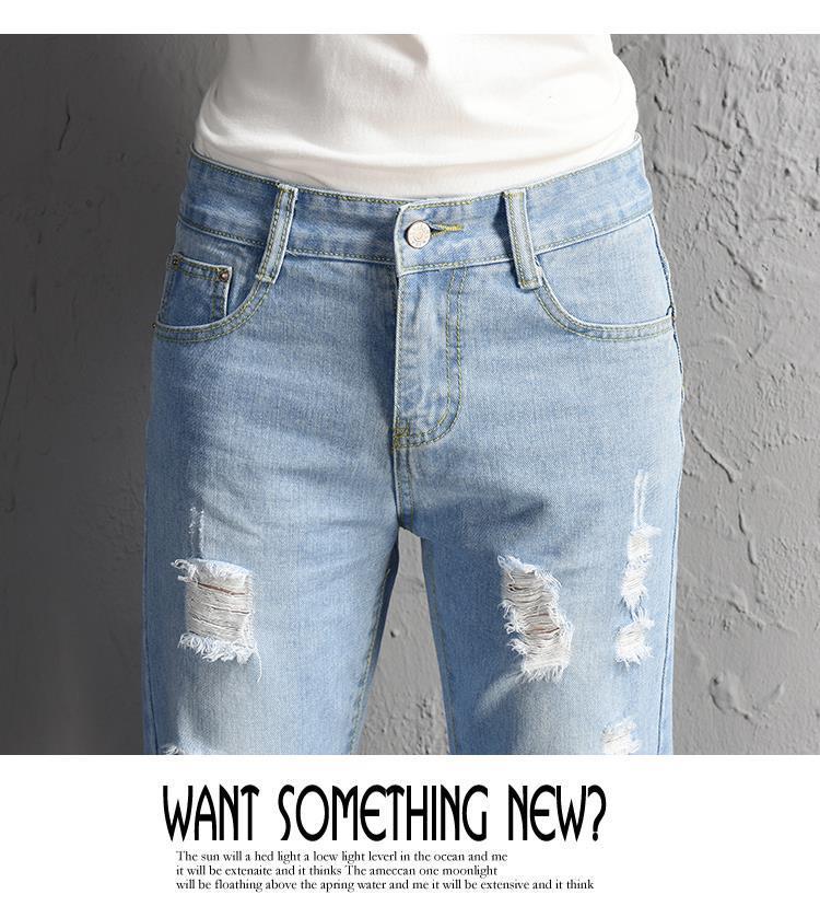 Denim Pants Ripped Hole Jeans Casual High Street Denim Pants Sexy - Horizon Bliss