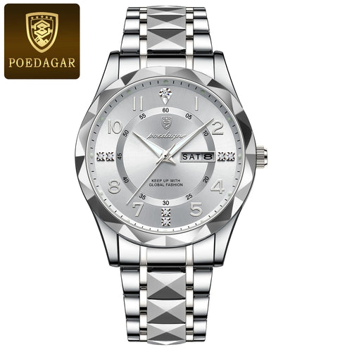 POEDAGAR Luxury Men Quartz Watch Waterproof Date Week Luminous - Horizon Bliss