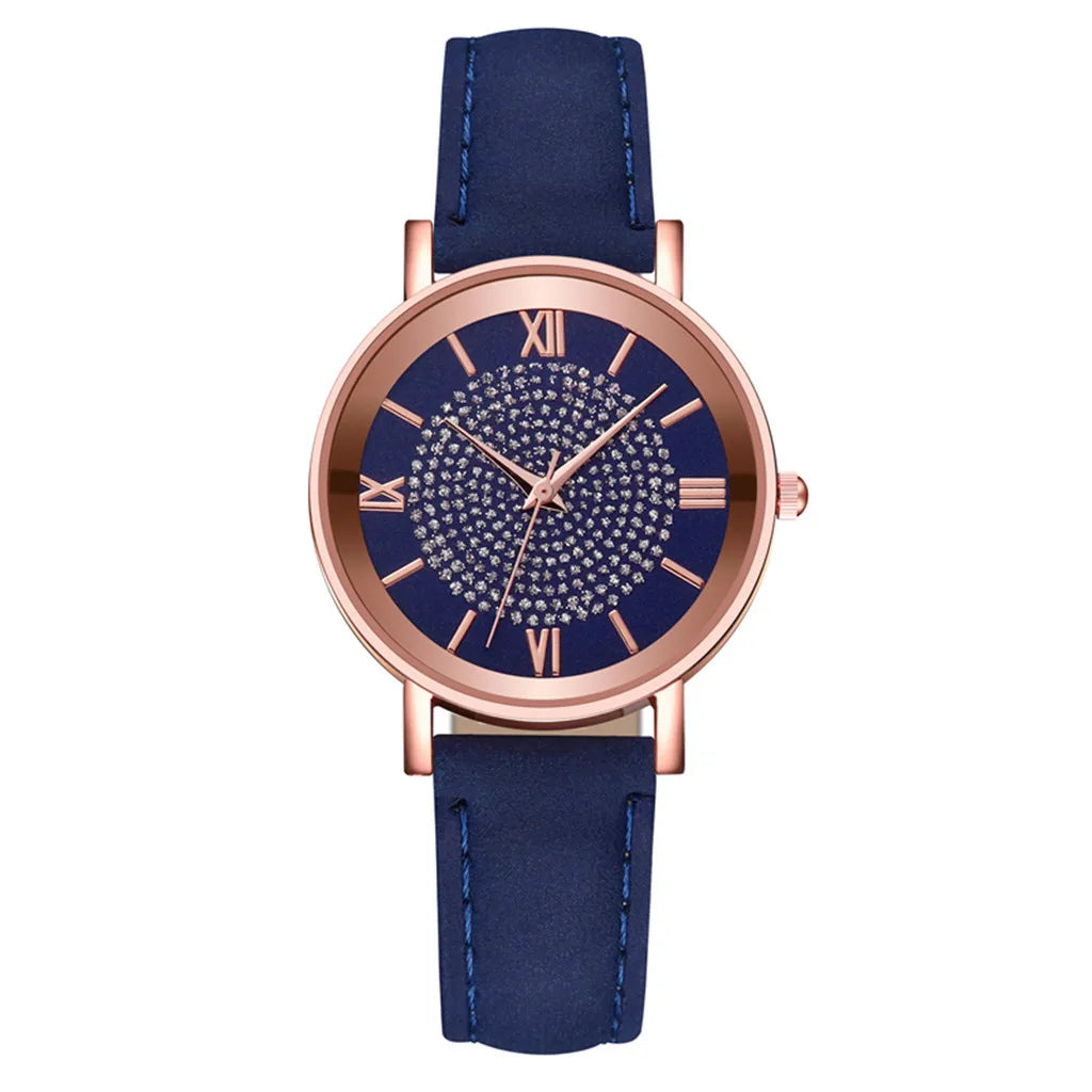 Women Fashion Casual Leather Belt Watches - Horizon Bliss