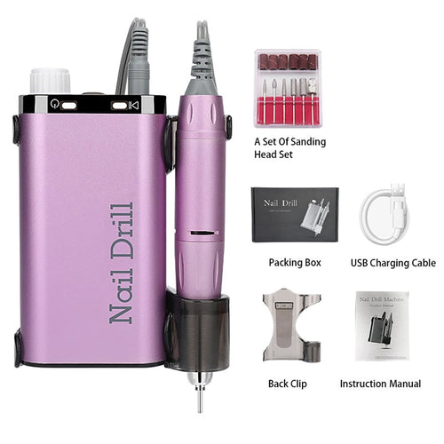 35000RPM Electric Nail Drill Rechargeable USB Nail Manicure Machine - Horizon Bliss