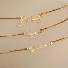 Personalized Gold Name Necklace - Sexikinis Swim - Horizon Bliss