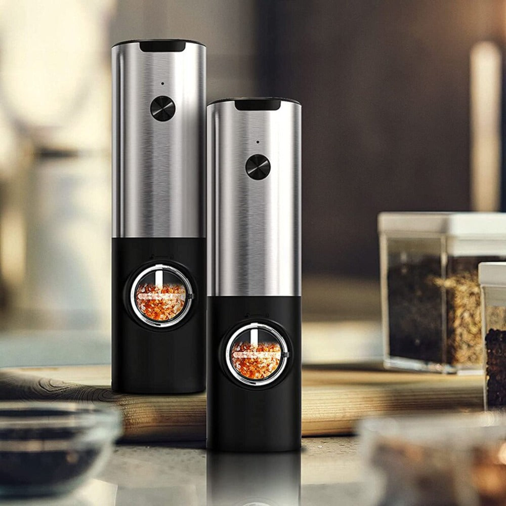 Electric Salt Grinder 2 Bottles Set - Horizon Bliss