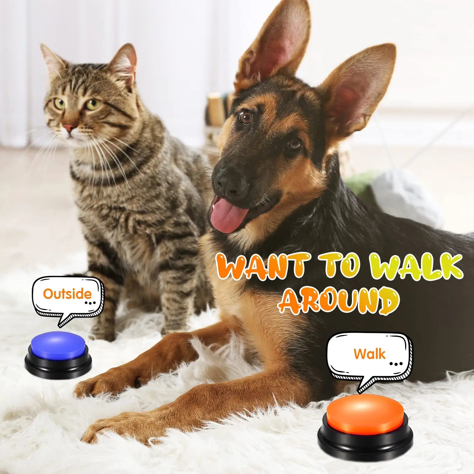 Recordable Voice Communication Buttons Toy for Pets - Horizon Bliss