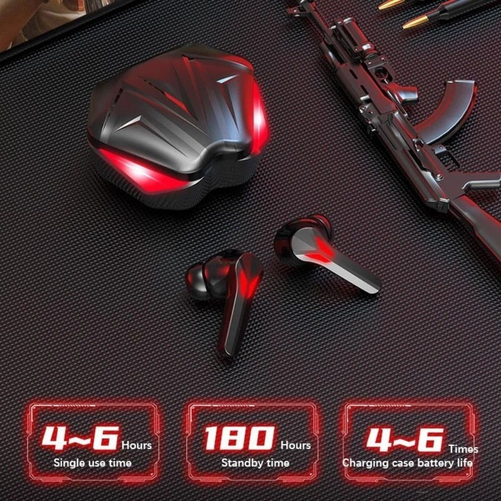 Dragon Red Flame Bluetooth Earbuds - Horizon Bliss