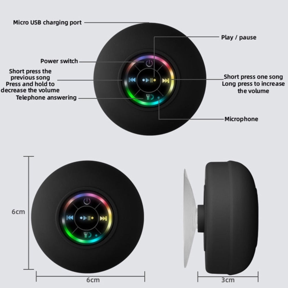 Mini Waterproof RGB Bluetooth Speaker - Horizon Bliss