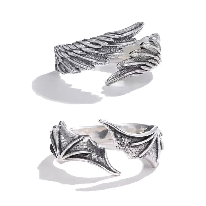 Angel & Demon Eternity Couple Rings - Horizon Bliss