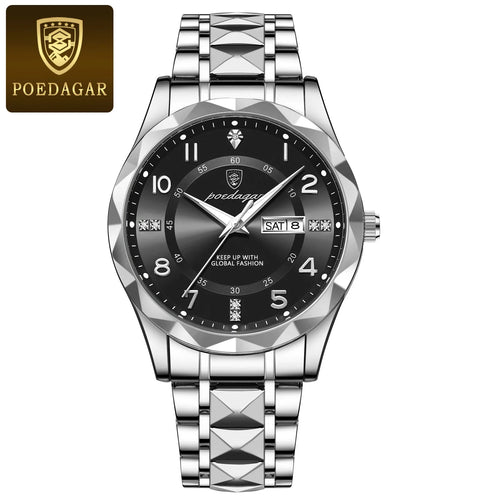 POEDAGAR Luxury Men Quartz Watch Waterproof Date Week Luminous - Horizon Bliss